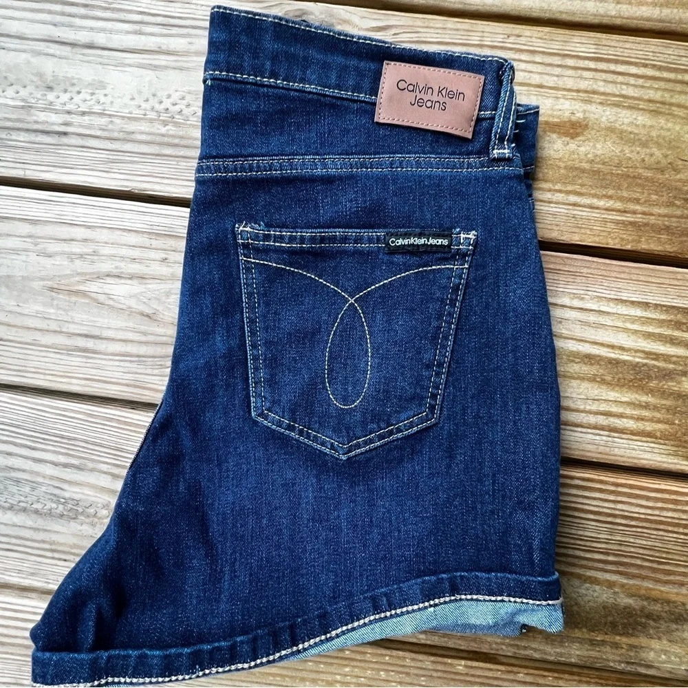 Calvin klein high rise denim Jean shorts new with tags size 10/30